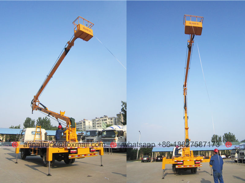 Dongfeng 12m Truck Mounted Aerial Work Platform-Working