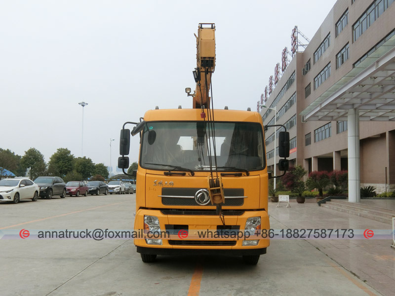 Road wrecker with crane-1