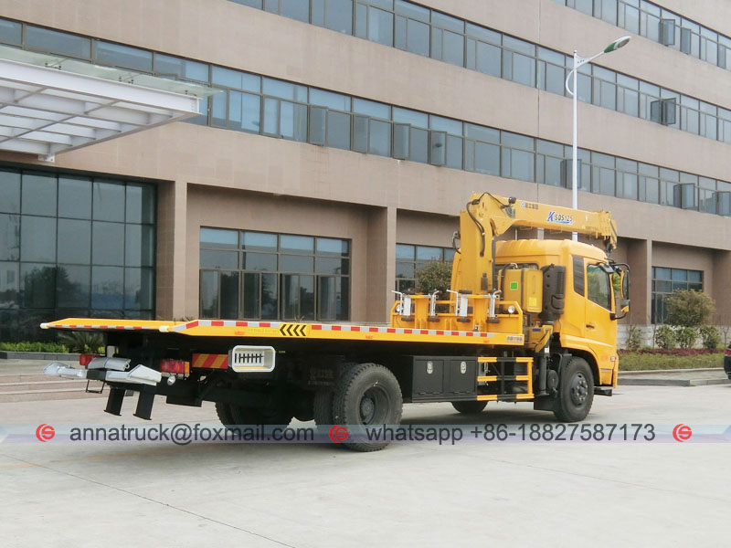 Road wrecker with crane-3
