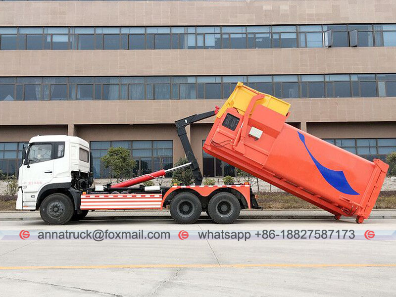Hook Loader Compactor Garbage Truck-4