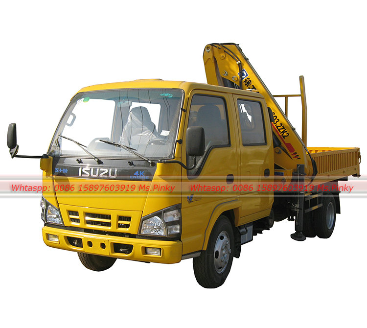 ISUZU Mobile Truck Mounted Crane With Double Row Cabin