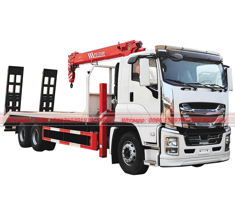 ISUZU GIGA 10Wheels Sel-Loading Transport Truck With Crane and Winch