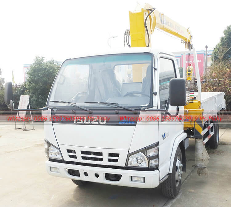 Small Isuzu Transportation Boom Truck Mounted Crane