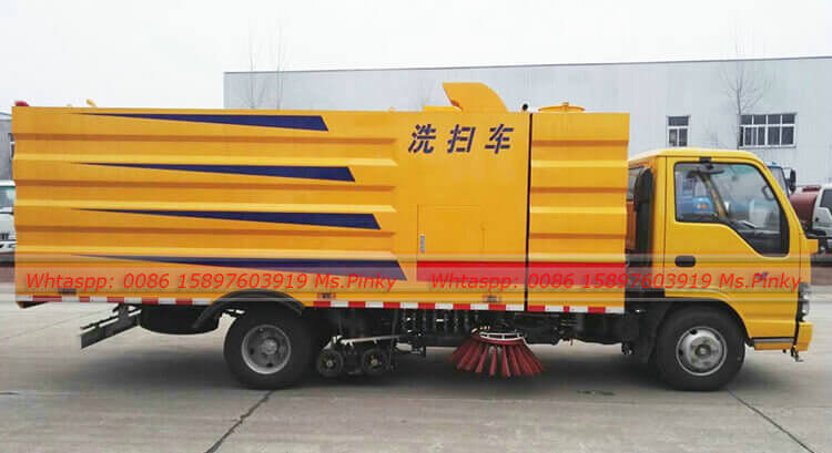 ISUZU 4K Engine High Pressure Washing and Sweeper Car