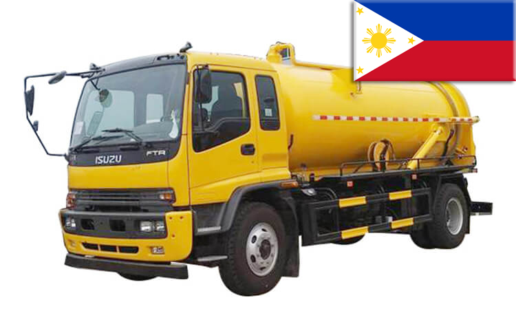 10000Liters ISUZU FTR Vacuum Sewage Suction Truck With 4HK1 205HP Engine  Exporting to the Philippines