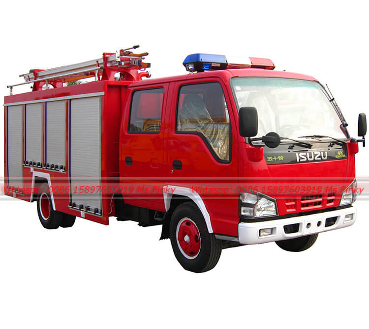 4K Engine ISUZU 3cbm Mini Water Tank Fire Truck