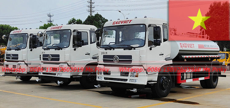 3units 10000Liters Dongfeng KingRun Water Tanker Truck Expot to Vietnam