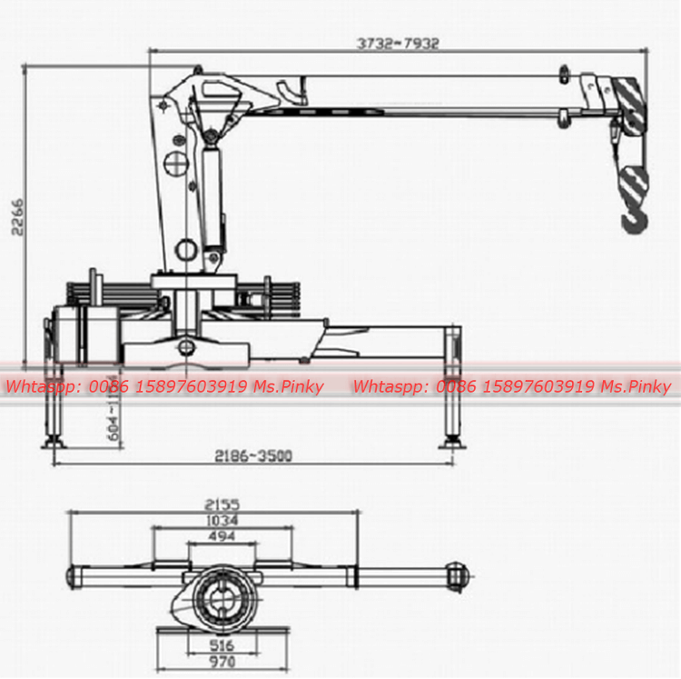 NKR 77 ISUZU Double Cabin Truck With Crane