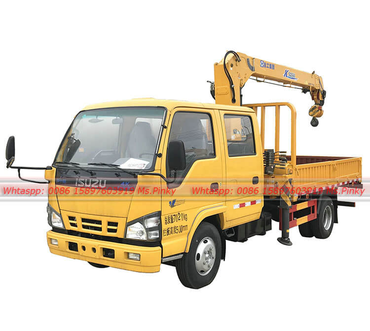 ISUZU Double Row Cabin Cargo Crane Truck
