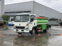 Right Hand Drive SINOTRUK HOWO 6-8,000 Liters Refuel Tank Truck with Meter