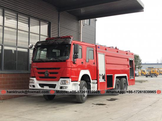 Top China Brand 10 Wheeler SINOTRUK Foam Tank Fire Rescue Truck