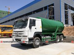 Right Hand Drive SINOTRUK 18,000 Liters Vacuum Truck with Chinese Pump