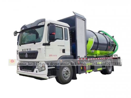 Cleaning and sewage suction truck