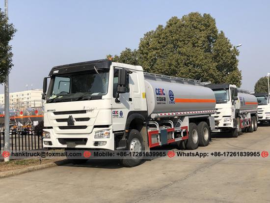 RHD SINOTRUK HOWO 20,000 Liters Oil Fuel Truck for RCEP Countries