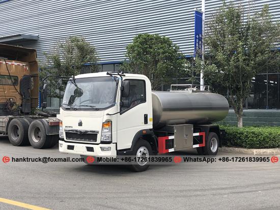 SINOTRUK HOWO 5,000 Liters Milk Transport Truck