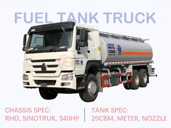 RHD SINOTRUK 20,000 Liters Oil Fuel Truck for RCEP Countries