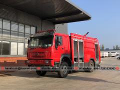 4x4 SINOTRUK 6,000 Liters Water Tank Fire Truck to Djibouti