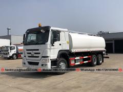 Right Hand Drive SINOTRUK HOWO 20,000 Liters Water Bowser Truck