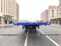 13 Meters Flatbed Container Transport Semi Trailer For Russia Market