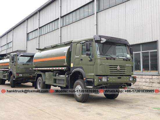 4x4 SINOTRUK HOWO 15,000 Liters Fuel Tanker Truck for DRC