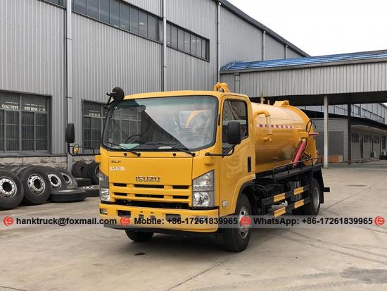 Right Hand Drive ISUZU 6,000 Liters Sewer Vacuum Truck
