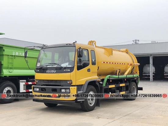 ISUZU 10,000 Liters Vacuum Suction Truck with Italy Jurop Pump