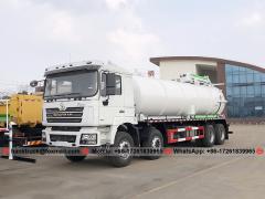 SHACMAN F3000 25,000 Liters Vacuum Truck with Water Circulate Pump