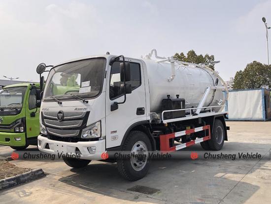 4,000 Liters Foton Sewage Vacuum  Suction Truck