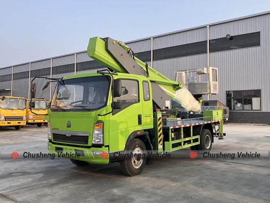 SINOTRUK HOWO 30 Meters Telescopic Boom Aerial Platform Truck