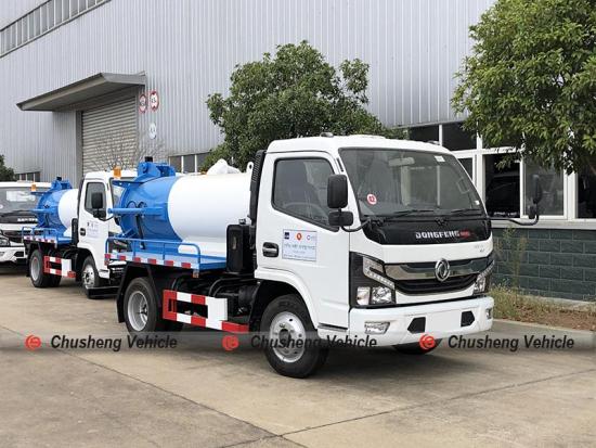 RHD DONGFENG 2000Liters Sewage Suction Truck with Moro Pump