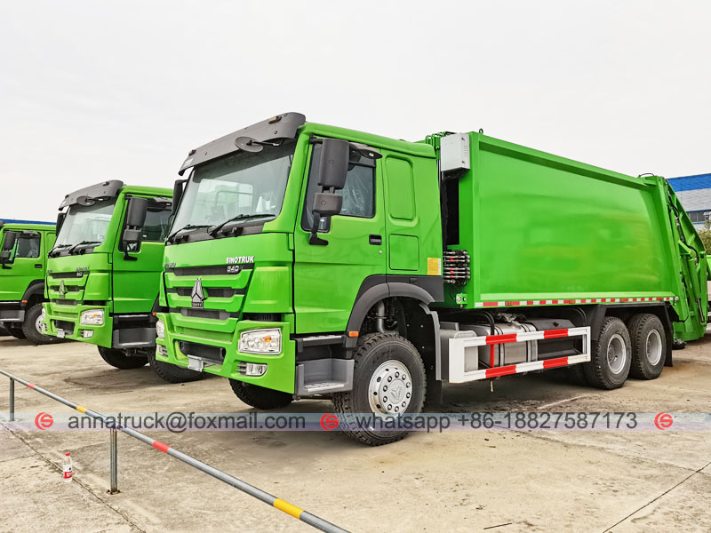 To Tanzania 4units SINOTRUK HOWO Compactor Garbage Trucks