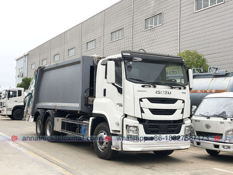 ISUZU 18 Cubic Meters Garbage Compactor Truck Export to Chile