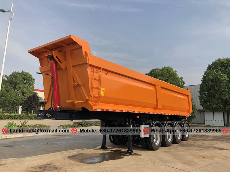 Chusheng Vehicle 4 Axle Dump Semi Trailer Ready for Shipping